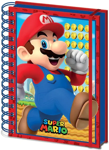 Carnet Pyramid Games: Super Mario Bros. - Super Mario 3D, cu spirală, A5