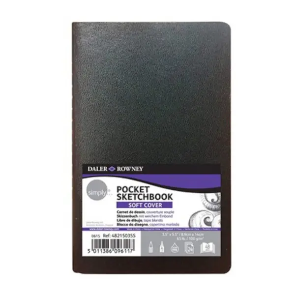 Carnet Schita Coperta Moale Simply Daler Rowney - 9 x 14 cm - 100gr/mp