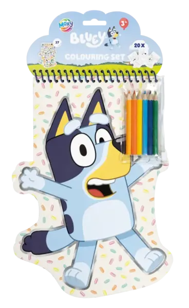 Carnetel de colorat cu creioane - Bluey