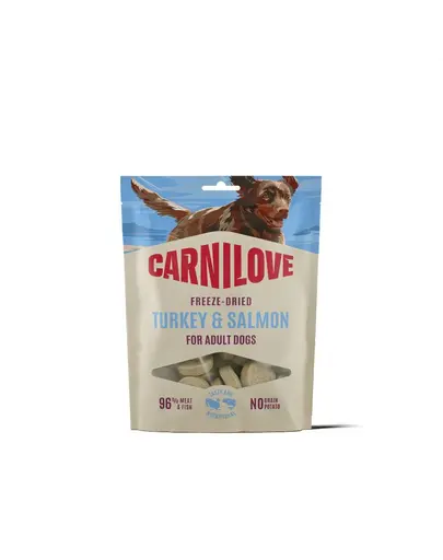 CARNILOVE Freeze-Dried Turkey & Salmon snack liofilizat pentru câini 60 g