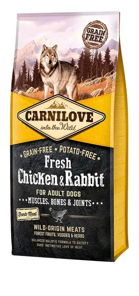 CARNILOVE Fresh Pui şi Iepure, fără cereale şi cartofi