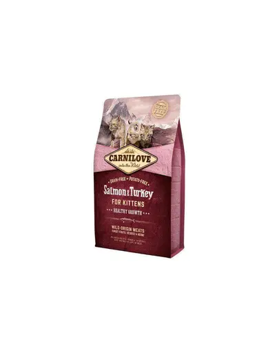 CARNILOVE Kitten hrana uscata pentru pisoi, cu somon si curcan 400 g