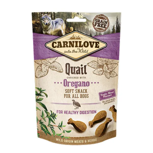 CARNILOVE Prepelita semi-umeda cu oregano 200g
