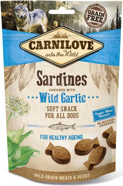 CARNILOVE Semi Moist Recompense pentru câini, cu Sardine şi Leurdă 200g