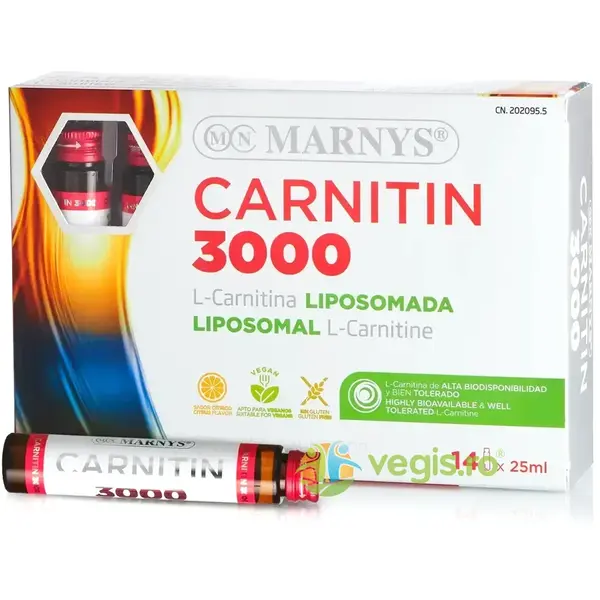 Carnitin 3000 - L-Carnitina Lipozomala cu 3000mg 14 fiole