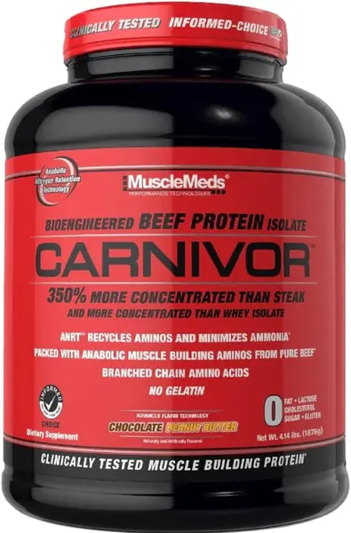 Carnivor Beef Protein, ciocolată cu unt de arahide, 1876 g, Muscle Meds