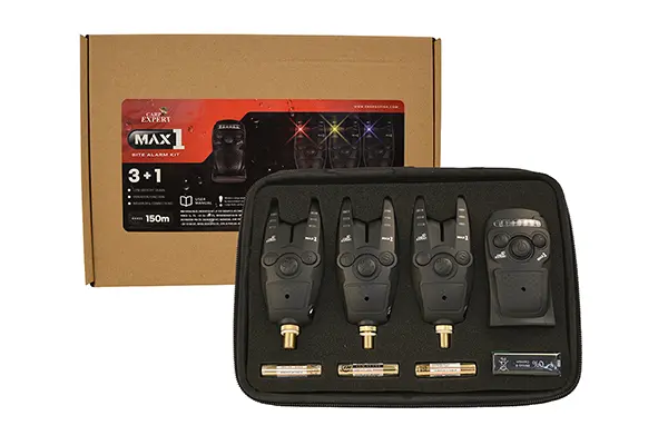 CARP EXPERT MAX1 BITE ALARM 3+1 ROSU, GALBEN , ALBASTRU