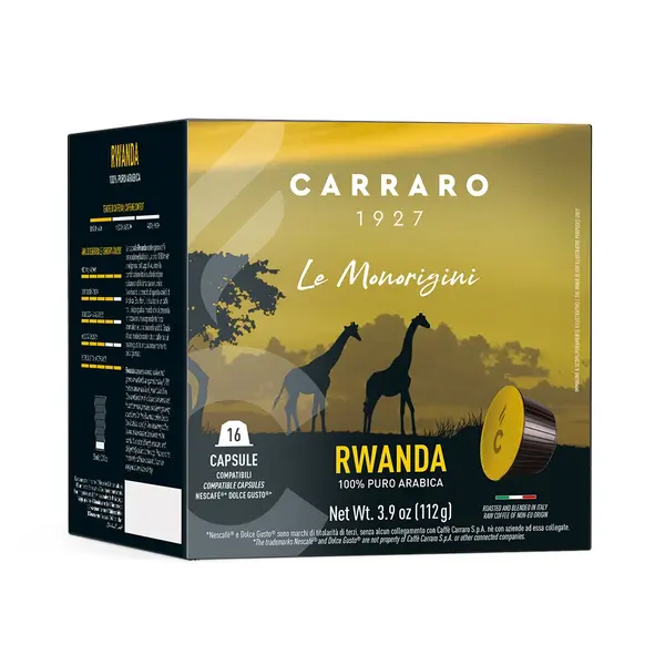 Carraro Rwanda capsule compatibile Dolce Gusto 16 buc