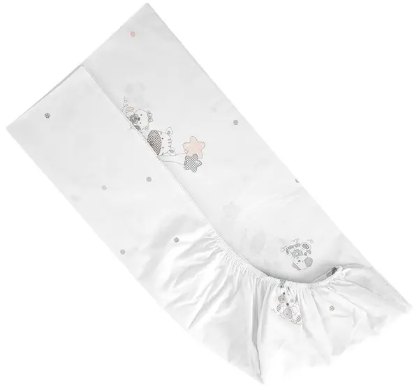 Čaršaf cu radieră Lorelli - 60 х 120 + 15 cm, girafă