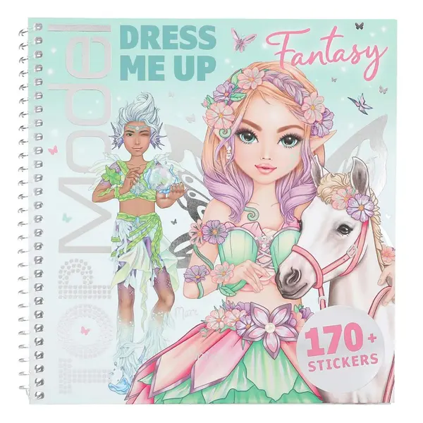 Carte cu stickere, Depesche, TopModel, Dress Me Up, Fantasy