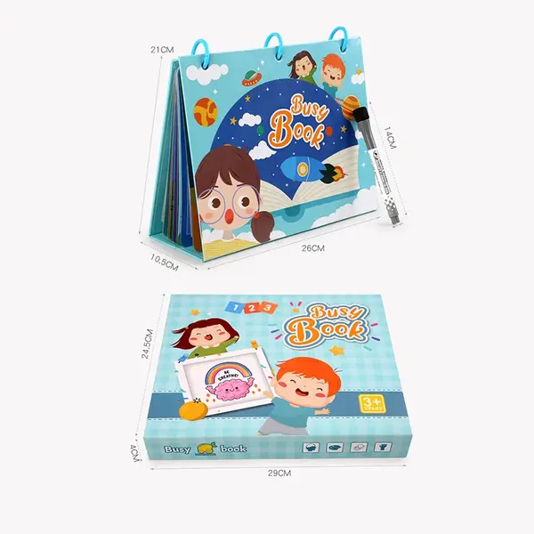 Carte de activitati - 16 activitati reutilizabile - 133 piese ZukiToys.ro