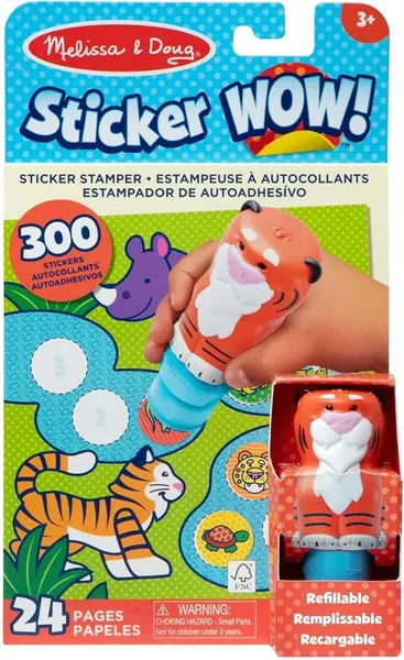 Carte de autocolante Melissa & Doug - Tigru, cu imprimeu