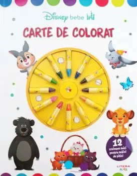 Carte de colorat. 12 creioane mici pentru maini de pitici/***