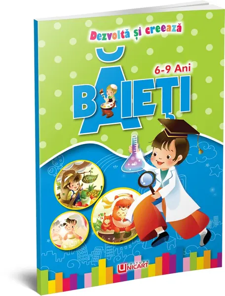 Carte de colorat A4 64file dezvolta si creeaza baieti 6-9 ani