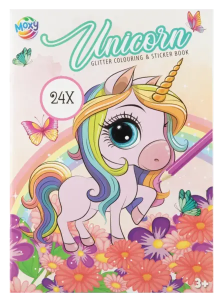 Carte de colorat cu abtibilduri - Magia unicornului