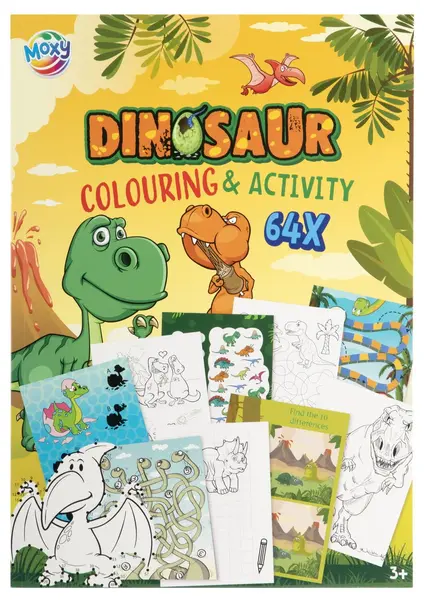 Carte de colorat cu activitati - Dinozaur