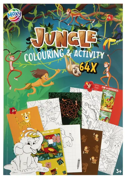 Carte de colorat cu activitati - Jungla
