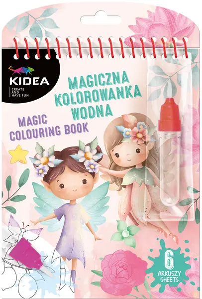 Carte de colorat cu apă Kidea - Zâne