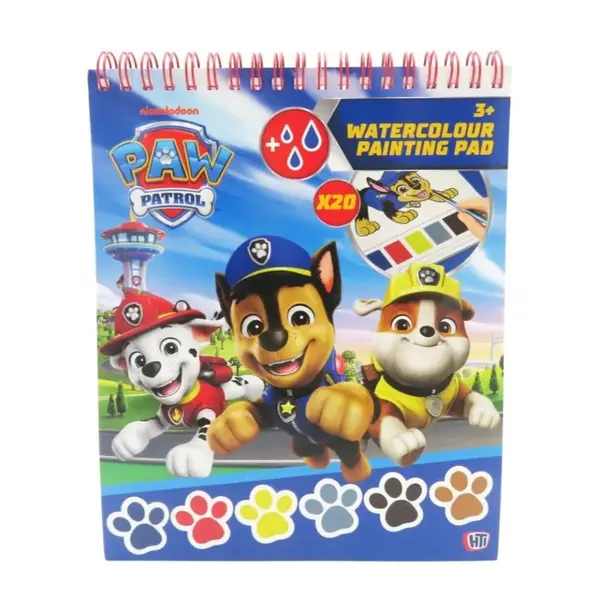 Carte de colorat CYP Brands - Paw Patrol, cu acuarele