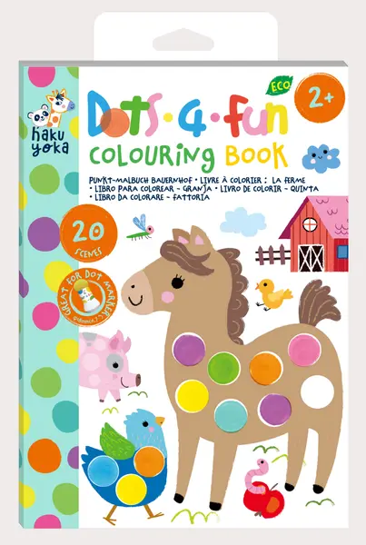 Carte de colorat Dots4Fun - Animale de ferma