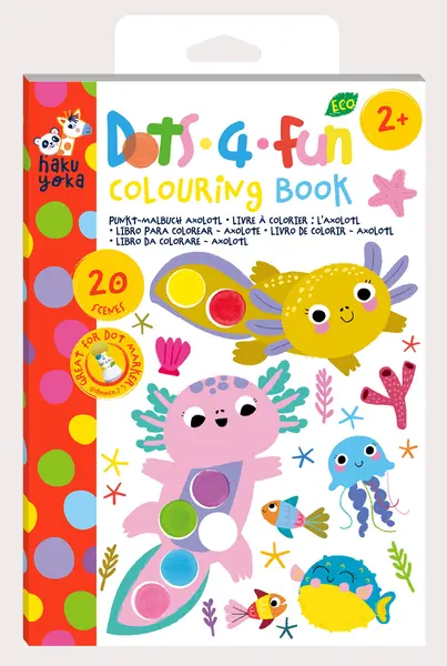 Carte de colorat Dots4Fun - Axolotl