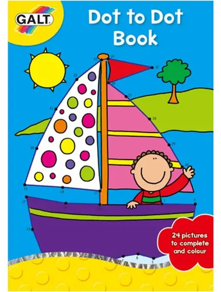 Carte de colorat Galt Dot to Dot Pad - Uneste punctele, 2 parti