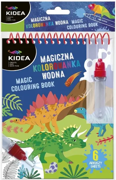 Carte de desen magic cu apă Kidea - Dinozauri
