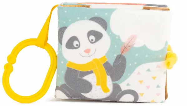 Carte de plus pentru bebelusi Amek Toys - Panda, 12 x 10 cm
