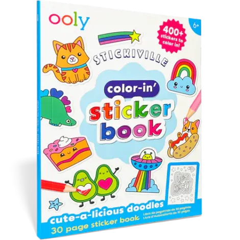 Carte de Stickere de Colorat Stickiville , Desene Dragalase