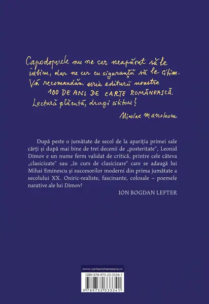 Carte de vise | Leonid Dimov