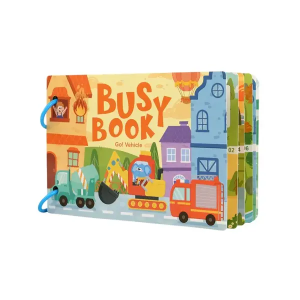 Carte educativă Busy Book, 6 tematici - Vehicule