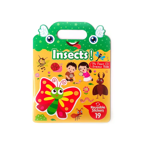 Carte educativa cu stickere reutilizabile - Insecte (19 piese)