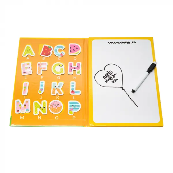 Carte Educativa cu Tabla si Caractere Magnetice din Lemn Montessori