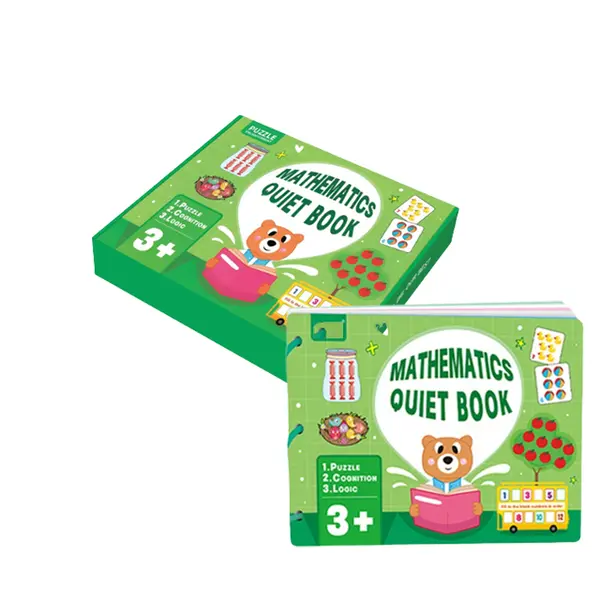 Carte educativa reutilizabila Montessori - tematica matematica pentru copii