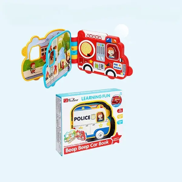 Carte interactiva in forma de masinuta - cu lumini si sunete