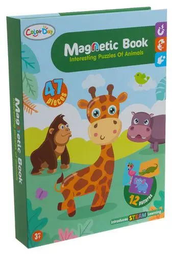 Carte magnetică pentru copii Kruzzel - Animale