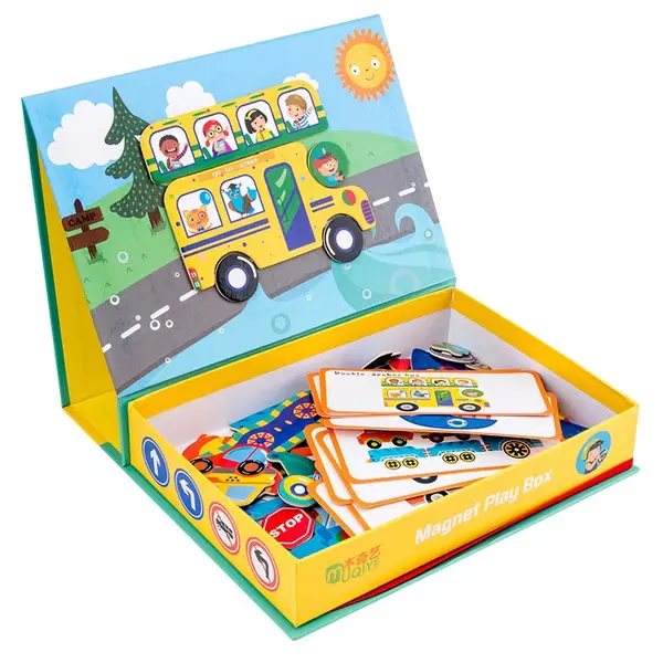Carte magnetica Vehicule - Puzzle educativ vehicule magnetic ZukiToys.ro