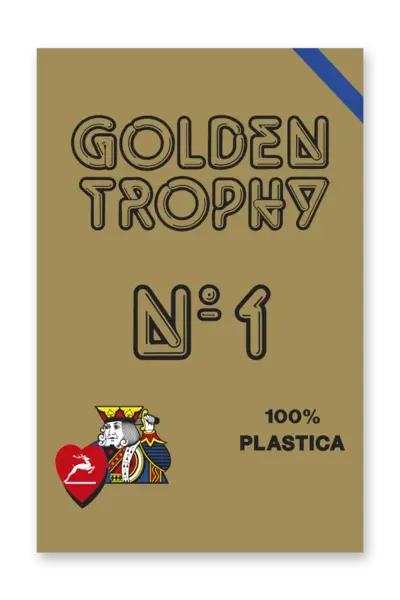 Carti de joc BRIDGE Golden Trophy - 100% Plastic - Albastru Rosu