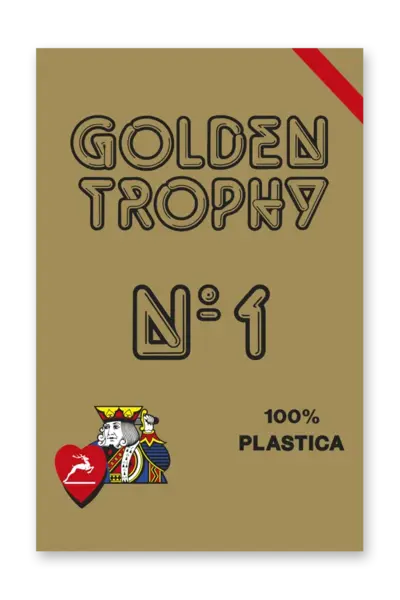 Carti de joc BRIDGE Golden Trophy - 100% Plastic - Albastru Rosu