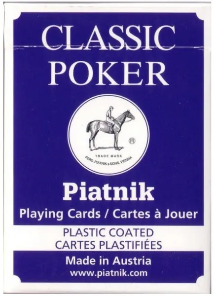 Cărți de joc Piatnik - Classic Poker, albastre