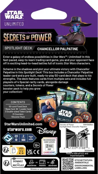 Carti de joc - Star Wars: Unlimited TCG - Secrets of Power Spotlight Deck (EN) | Fantasy Flight Games