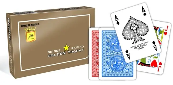 Carti flexibile Modiano - Bridge Golden Trophy Ramino
