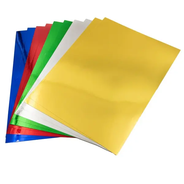 Carton colorat A4,5 culori metalizate 250 g mp, 10 bucati set
