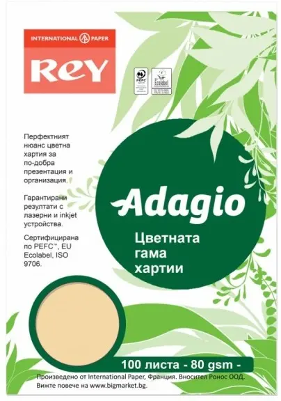 Carton colorat pentru copiator Rey Adagio - Gold, A4, 160 g, 100 coli