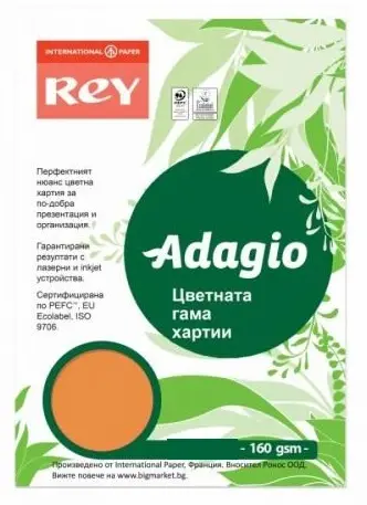 Carton colorat pentru copiator Rey Adagio - Pumpkin, A4, 160 g, 100 coli