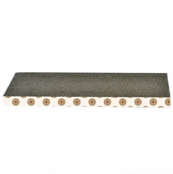 Carton de zgariat pentru pisici, model floricele, 40 A 10.16 A 3.17 cm PCUD106, Multicolor
