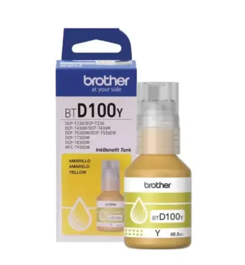 Cartus cerneala Brother BTD100Y, 5.000 pagini (Galben)