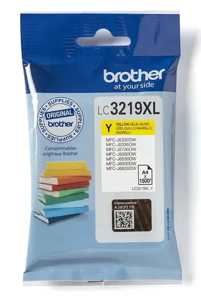 Cartus cerneala Brother LC-3219XLY, 1500 pagini (Galben)
