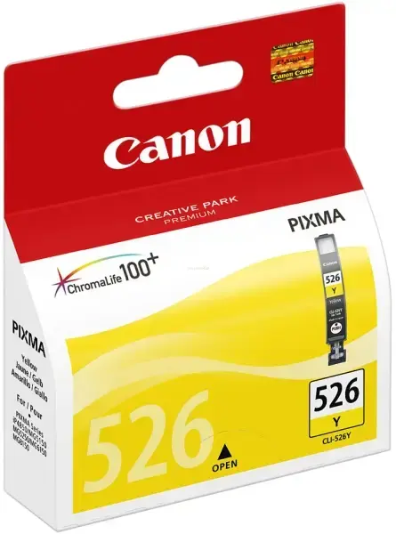 Cartus cerneala Canon CLI-526Y, acoperire 500 pagini (Galben)