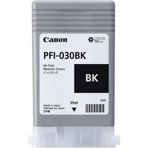 Cartus cerneala Canon PFI-030BK, Black, capacitate 55ml, pentru Canon imagePROGRAF TA-20, imagePROGRAF TA-30